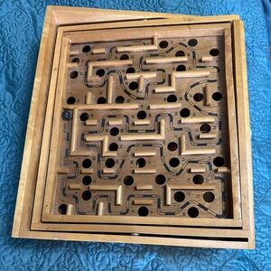 Vintage Wooden Labyrinth Game
